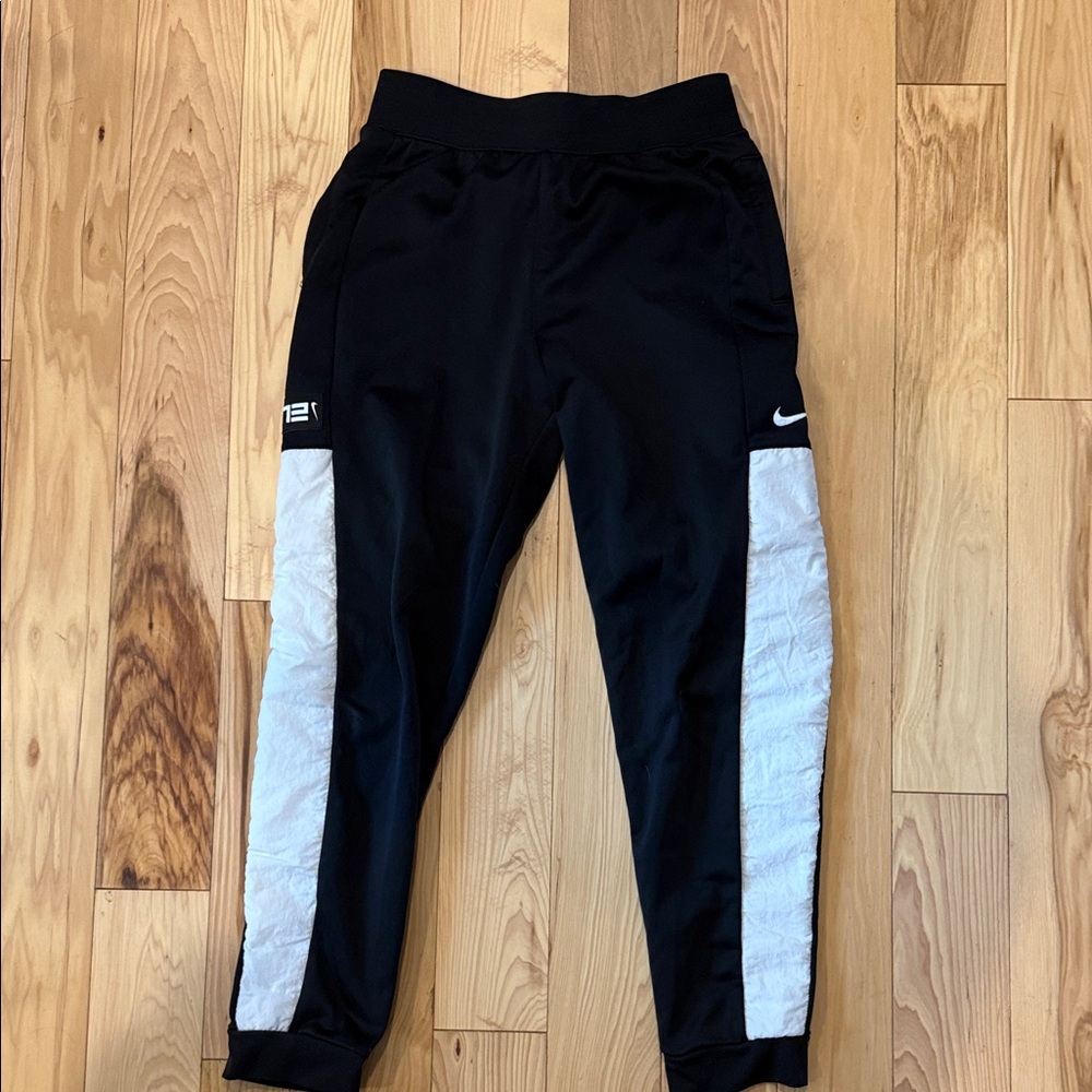 Boys NIKE Black and White Track Pants